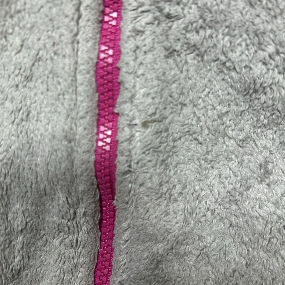 The North Face Girls XL (18) Oso Plush Fleece Full Zip Jacket-Gray‎ w/ Pink